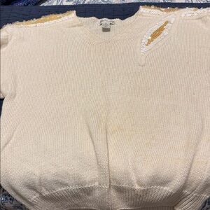 mine Beige V-Neck Women's Sweater